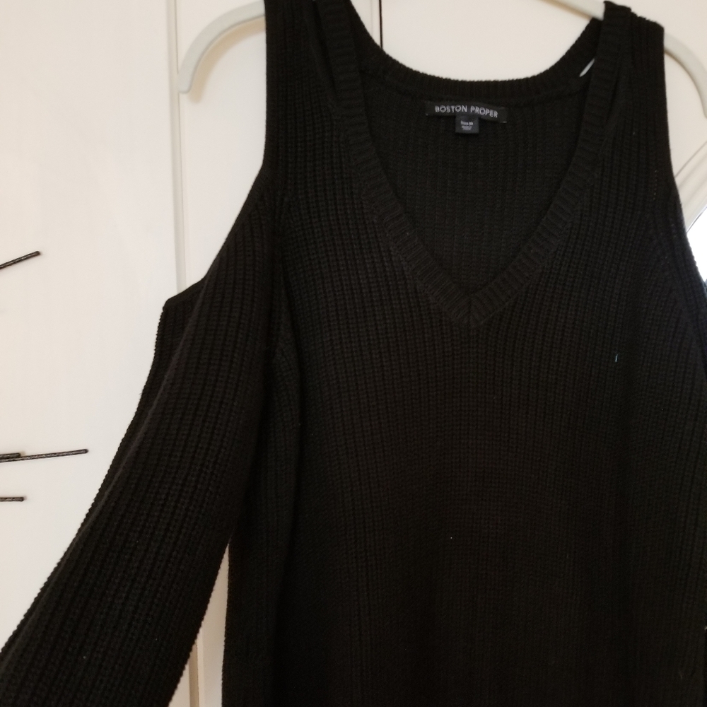 Cold shoulder sweater